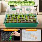 CARPATHEN Seed Starter Tray - Seed Starting Tray with Hard Plastic Humidity Dome and 40 Cells for Seedlings - Plant Germination Trays Plant Starter Kit and Base Mini Greenhouse Germination Kit