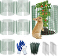 6 Pack Plant Protectors from Animals | 18PCS 13"x13" Metal Wire Mesh Garden Plant Cages for Gardening Supplies | Chicken Wire Cloche Plant Protectors for Rabbits Chickens Ducks