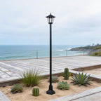 2 Pack 61" Solar Lamps Post,Solar Lamp Post Lights Waterproof Perfect for Festive Decoration in Gardens, Lawn, Patio, Front/Back Door