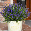 Waipfaru 36 Bundles Artificial Plants Outdoor,Fake Flowers UV Resistant Outdoor Fake Plants,Faux Lavender Shrubs for Window Garden Patio Hanging Planter Pathway Front Porch (Purple)