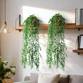 2 Pcs Faux Eucalyptus Vine Ivy Vine Artificial Hanging Plant Faux Plant Fake Potted Greenery for Wall Living Room Home Shelf Office Bathroom Outdoor Indoor Decor (Type 1)