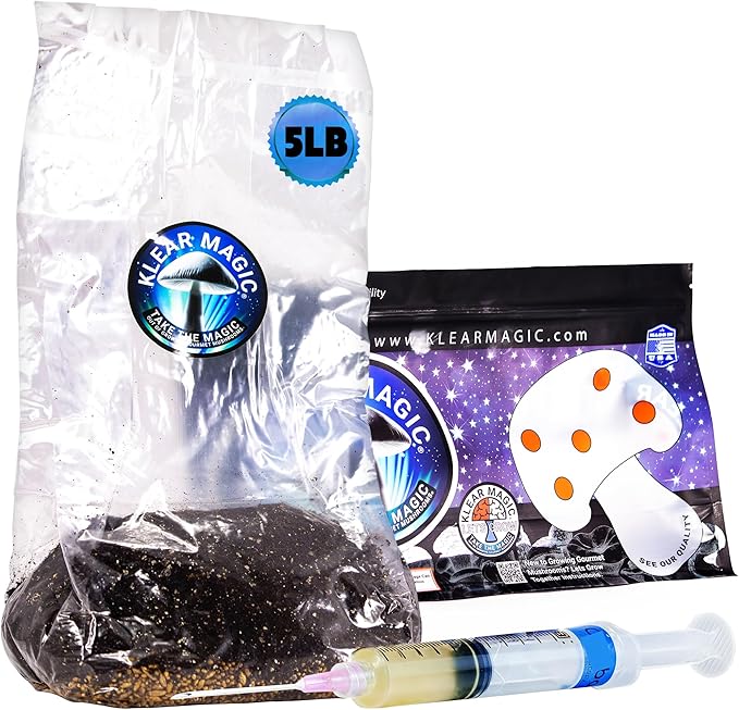 All-In-One Mushroom Grow Kit Bag | Complete Cultivation Kit with Live Cultures, Sterilized Grain Bags, Mushroom Substrate, and Injection port, Easy Grow Various Gourmet Mushroom Species