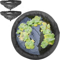 Floating Island Planter for Ponds,Fish Barrier Floating Island Plant Protector,Black Round Floating Plant Ring,Water Features Pond Decorations