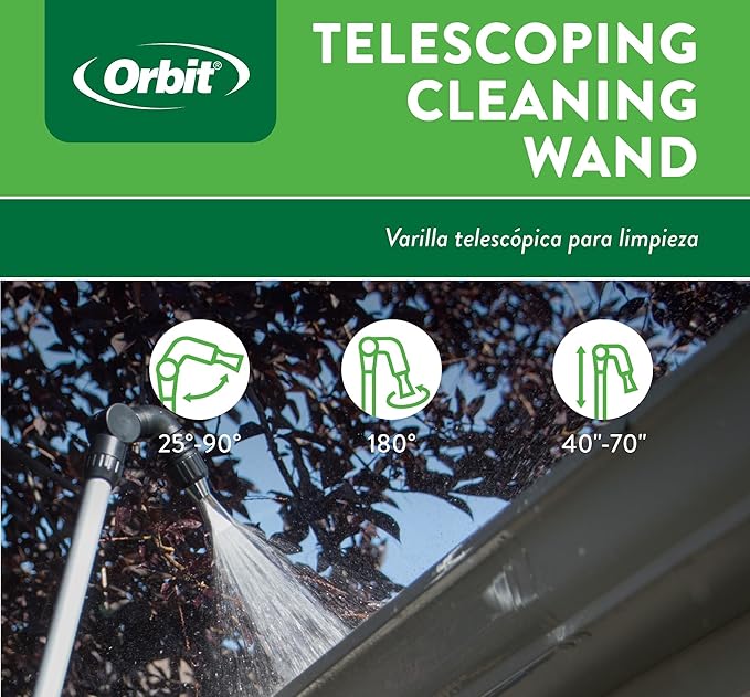 10-Pack Orbit 58543 Telescoping Gutter Cleaning Wand, Silver