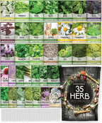 35 Medicinal Herb Seeds Variety Pack – Heirloom Non-GMO Healing & Culinary Herbs for Planting – Apothecary, Tea & Homestead Garden Kit