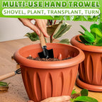 3 Pcs Mini Gardening Tools – Mini Garden Tools Set with 2 Small Shovels (Narrow and Wide) & Hand Rake, Rustproof Metal Build, Ergonomic Wooden Handles – Potting & Transplanting Kit for Indoor Plants