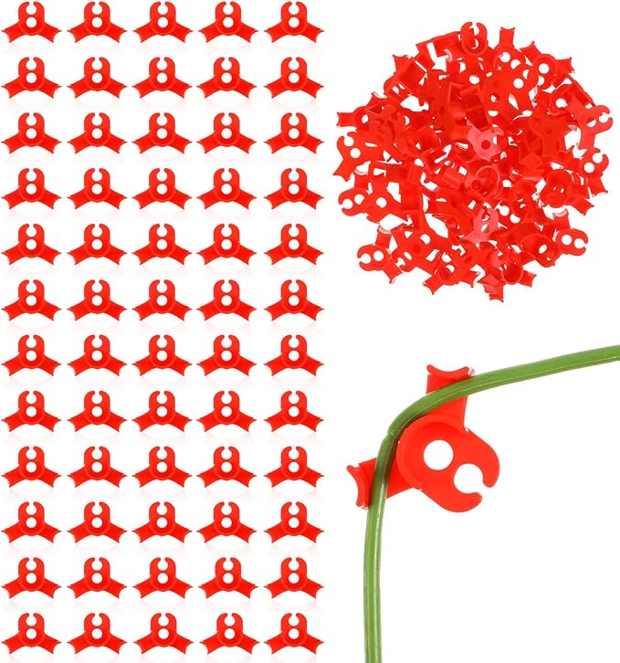 60 Pcs Low Stress Training Clips, Low Stress Plant Clips, Reusable Flexible Bend-Resistant Design, for Garden Vegetable Training, Flower Vine Supporting, and Farm Growth Management
