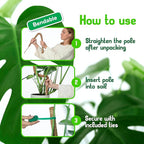 2 Pack 28" Sturdy Easy to Use Moss Pole Monstera Plant Support Stakes - Plant Stakes for Indoor Plants, Moss Poles for Climbing Plants, Tutores para Plantas Trepadoras Monstera Support Sticks