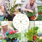 Reusable Plastic Plant Support Stakes, Plant Stem Support Set - Flexible Indoor Gardening Trellis for Potted Vines, Climbing Flowers and Herb Garden (Gold)