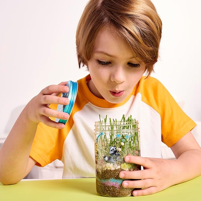 Creativity for Kids Grow 'N Glow Terrarium Kit - Educational Science Kits| Easter Basket Stuffers for Kids Gifts for Boys and Girls| Craft and STEM Projects (Ages 6+)