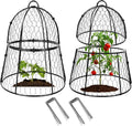 Decoroca 2 PCS Garden Cloches for Plants - Chicken Wire Plant Protectors from Animals, Outdoor Cloches Keep Squirrels, Rabbits & Birds Out of Vegetable - DIY in 5 Forms - Sturdy Anti-Rust Dome