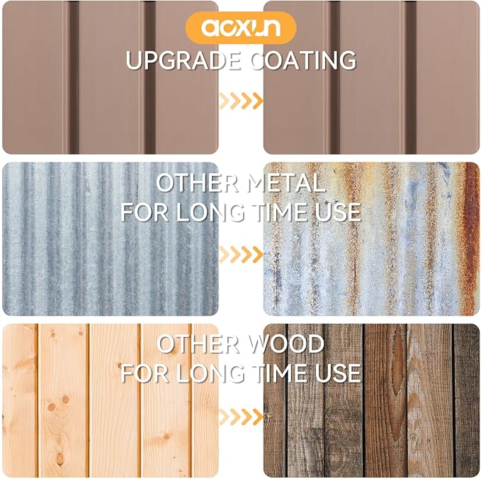 Aoxun Metal Outdoor Steel Shed for Garden