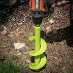 XtremepowerUS 3.5” x 8.5" inch Auger Drill Bit Garden Plant Flower Bulb Auger Earth Fence Dirt Hole Digger Bedding Plant Auger for 3/8” Hex Drive Drill