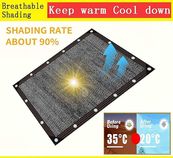 Shade Cloth for Greenhouse Outdoor Sun Shade Sail Breathable Mesh Shade Sail, Privacy Netting Outdoor Shade Shade Netting for Greenhouse Pergola Garden,black-4x8m
