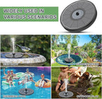 Yzert Solar Fountain for Bird Bath Direct Sunlight High Efficiency 3.5W Glass Panel Solar Water Fountain Outdoor Garden Flower (Black)
