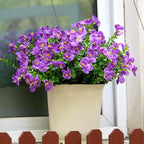 Artificial Flowers for Outdoor, UV Resistant Fake Silk Pansies Flowers, Realistic Faux Plants for Outside Indoor Porch Patio Window Box Planter Home Decor (16, Purple)