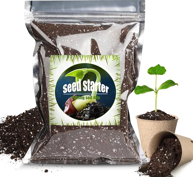Doter Organic Seed Starter Premium Potting Soil Mix 1qt, All Natural Seed Starter Mix for Fast Germination and Vigorous Seedlings with Strong Root Systems