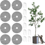 8 PCS 11.8 Inch Indoor Plant Protector from Cats Black Plant Pot Cover Plant Covers from Animals
