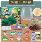 LAOESE Dinosaur Terrarium Kit for Kids - Dino Kid Crafts with DIY Moon Lamp Kit - Birthday Gifts for Boys Ages 4 5 6 7 8-12 Year Old - Arts and Crafts for Boy and Kids