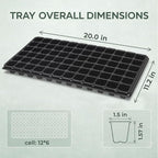 Gardzen 10 Pack 72 Cell Seed Starter Trays, 1.75" Deep Plug Tray for Seedlings, Thick Seedling Trays with Drainage Holes, Fit Standard 1020 Drip Tray