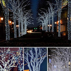 6 Pack Solar String Lights for Outside, 285 FT Total 720 LED Solar Chrismas Lights Outdoor with 8 Modes & Memory Function, Waterproof Twinkle Light for Xmas Tree Yard Party Decorations (Cool White)