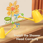 Watering Can for Indoor Outdoor Plants, Modern Small Watering Cans with Removable Nozzle, Long Spout Watering Can for Indoor Bonsai Plants Garden Flowers 1/2 Gallon 1.8L 60OZ (Yellow)