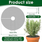 Flower Pot Covers - Cuttable Mesh Insert - with 10 Stakes Round Plant Pot Grid - for Indoor Gardening Moss Kitten Dog Gidding Squirrel Animal