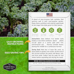 Baby Kale Seeds – Garden Blend Mix of Curly & Flat Leaf Kale – Heirloom Variety Pack for Cut-and-Come-Again Greens – Fall or Spring Planting – Survival Garden Seeds (1 Pack)