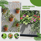 Casaphoria Metal Raised Garden Bed with Trellis and Wheels, 72"x35"x16" Planter Box for Climbing Plants, Vegetables & Vines, Features Drainage Holes and Privacy Screen, Grey-Star