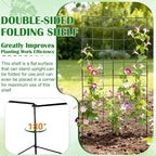 59" H x 31" L Foldable Cucumber Trellis for Climbing Plants,Two Panel Frame Garden Trellis,Raised Bed Vegetables Trellis for Bean,Peas,Grape,Cucumber,Fruit,Flower