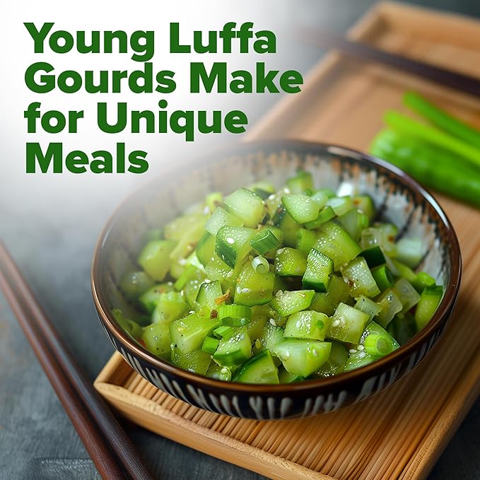 HOME GROWN Luffa Seeds 40 Heirloom Non-GMO Loofah Gourd Seeds for Planting, High Germination, Grow Your Own Natural Bath Sponges, Edible Vining Vegetable Garden, Harvest Young Gourd (Luffa aegyptiaca)