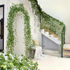 CQURE 72 Pack 504Ft Artificial Ivy Fake Vines,Ivy Garland Greenery Garland Fake Hanging Plants Vines Aesthetic Green Leaves for Bedroom Wedding Party Garden Wall Room Decor…