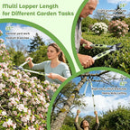 Extendable Loopers for Tree Trimming, 24-42'' Heavy Duty Thick Branches Cutter Lopping Shears with SK5 Steel Blade, Pruning Shear with 1.8” Cut Capacity, Loppers with Compound Action for Gardening