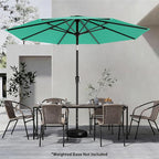AreShark 9 FT Patio Umbrella for Outdoor, Outdoor Table Umbrella with Push Button Tilt and Crank, Outdoor Patio Umbrellas with 8 Sturdy Ribs for Market, Garden, Pool (Peacock Blue)