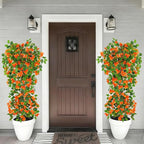 Artificial Bougainvillea Tree -5FT Faux Bougainvillea Tree with Realistic Flowers, Tall Fake Fall Flower Tree for Indoor or Outdoor Decor, Silk Floral Plant for Living Room, Porch, Garden (Orange)