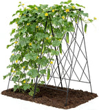 Cucumber Trellis 2 Pack, Foldable A-Frame Garden Trellis for Raised Bed Garden Grow Support with Plant Support Clips, Twist Ties, Plastic Ties, for Cucumber,Tomato, Climbing Plants and Flowers