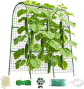 Cucumber Trellis for Raised Bed 32" L x 48" H, U-Shape Garden Trellis for Climbing Plants Outdoor, Metal Arch Trellis for Vegetables, Plant Support for Tomato Pea Zucchini Grape Flowers