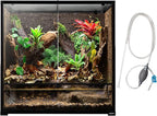 REPTI ZOO Large Reptile Paludarium Tank, Vertical Reptile Terrarium Wide & Tall Amphibian Tank with Top Screen Ventilation (36" W X 18" D X 36" H (Paludarium))