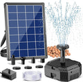 Antfraer 4W Solar Fountain Pump with Pond Filter, Solar Pond Filter Kit with 5 Nozzles & PVC Tubing, Solar Water Fountain for Outdoor Bird Bath, Small Ponds, Water Circulation & Oxygenation