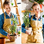 H&D HYALINE & DORA 7 Pack AB Colored Crystal Suncatcher Small Trellis Golden Plant Stake for Potted Plants Indoor Decoration 13.7 Inch