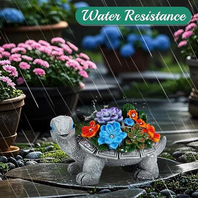 Linkax Mothers Day Gifts for Mom Grandma Wife Sister Nana from Daughter Son Husband, Birthday Gifts for Women Turtle Statues Solar Garden Decor for Outside Yard Outdoor Home Patio Decor