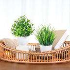 Der Rose 4 Pack Fake Plants Small Artificial Plants in Pots Faux Plants Indoor for Home Kitchen Table Bathroom Decor Accessories