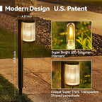 ELECLINK Solar Pathway Lights Outdoor, 6 Pack Upgraded Outdoor Solar Lights for Outside Super Bright Up to 12Hrs, IP65 Waterproof Solar Garden Lights for Yard Path Walkway Decor Landscape Lighting