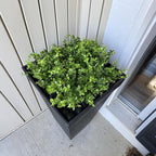 8 Bundles UV Resistant & Non-Fading Artificial Boxwood Shrubs - Fake Greenery Plants for Outdoor Indoor, Farmhouse, Garden, Porch, Patio, Wedding Decoration