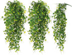 RECUTMS Artificial Plant Fake Plants Artificial Hanging Plants Faux Ivy Plant with Yellow Leaf Fake Hanging Plant Indoor Decoration House Party Garden Room Wall Decor（Yellow）