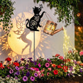 LOVERUIS Cat Solar Watering Can Lights,Outdoor Hanging Solar Lights Lantern,Gifts for Mom Women Birthday Mother's Day,Garden Waterproof Garden Decor Outside Patio Yard Pathway Backyard