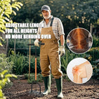 Aerator Lawn Tool Lawn Aerator -Heavy Duty Manual Grass Aerator with 15 Iron Spikes, Height Adjustable, Yard Aerator Tool for Lawn（Orange）
