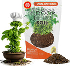 Professional Indoor Herb Soil Mix Large 2.2 Quarts Ready to Use, Premium Potting Soil for Basil Mint Rosemary Thyme Parsley, Peat Moss Coco Coir Perlite Dolomite Indoor Garden Soil Made in USA