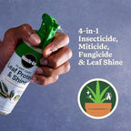 Miracle-Gro Indoor Potting Mix (6 qt.) and Plant Food (8 fl. oz.) for All Plant and Plant Care Leaf Protect & Shine (8 fl. oz.) - Bundle for Growing, Fertilizing, Protecting and Cleaning Houseplants
