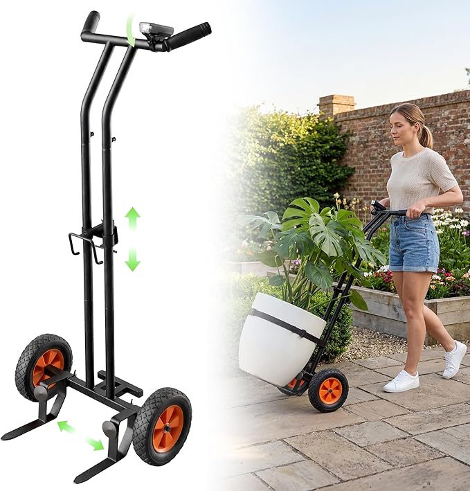 Plant Dolly, Plant Mover with Wheels Heavy Duty Tree Dolly & Plant Cart with Wheels - Adjustable Plant Caddy for Large Pots, Heavy Duty Plant Mover for Outdoor Yard Garden